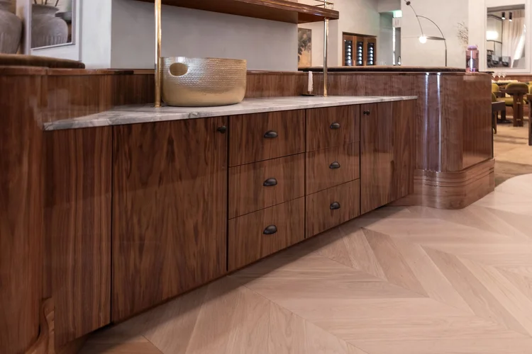 Live-edge walnut dining table